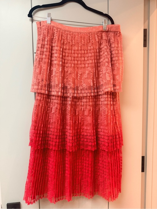 Anthropologie Dresses & Skirts - NWT Anthropologie mauve to dark pink Ombre Tiered Lace Maxi Skirt